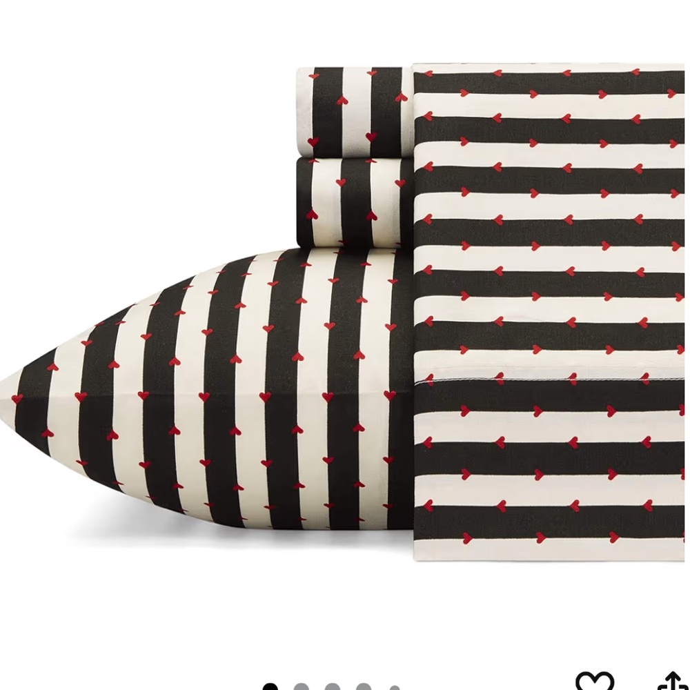 Betsey Johnson Wonderland Stripe- King Bed Sheets, and duvet cover